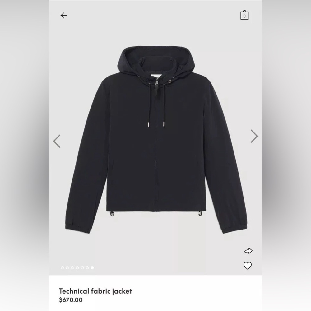Sandro men's jacket Technical fabric jacket